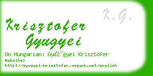 krisztofer gyugyei business card